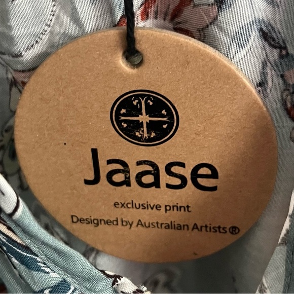 Jaase • NWT Light Teal Blue Floral Print Women's Top Tunic - Picture 8 of 9